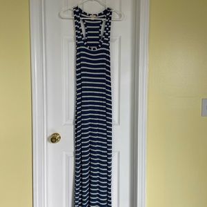 Navy Stripe maxi dress